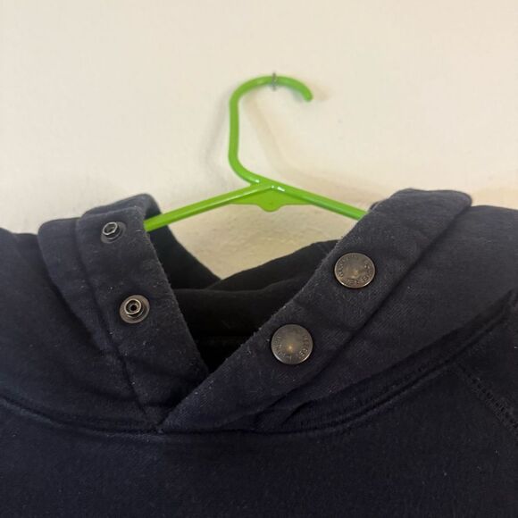 Engineered Garments Mens Printed Raglan Hoodie in black L - Picture 2 of 7